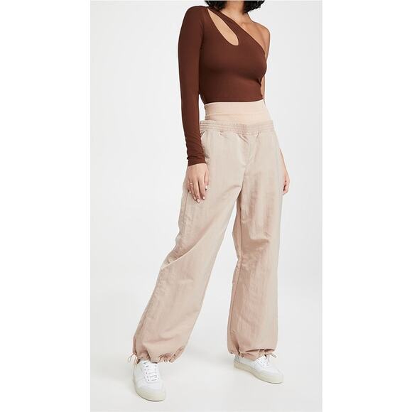 Dion Lee Double Waistband Nylon Track Pants Beige Tan 8 / 10 / Large - Picture 2 of 16